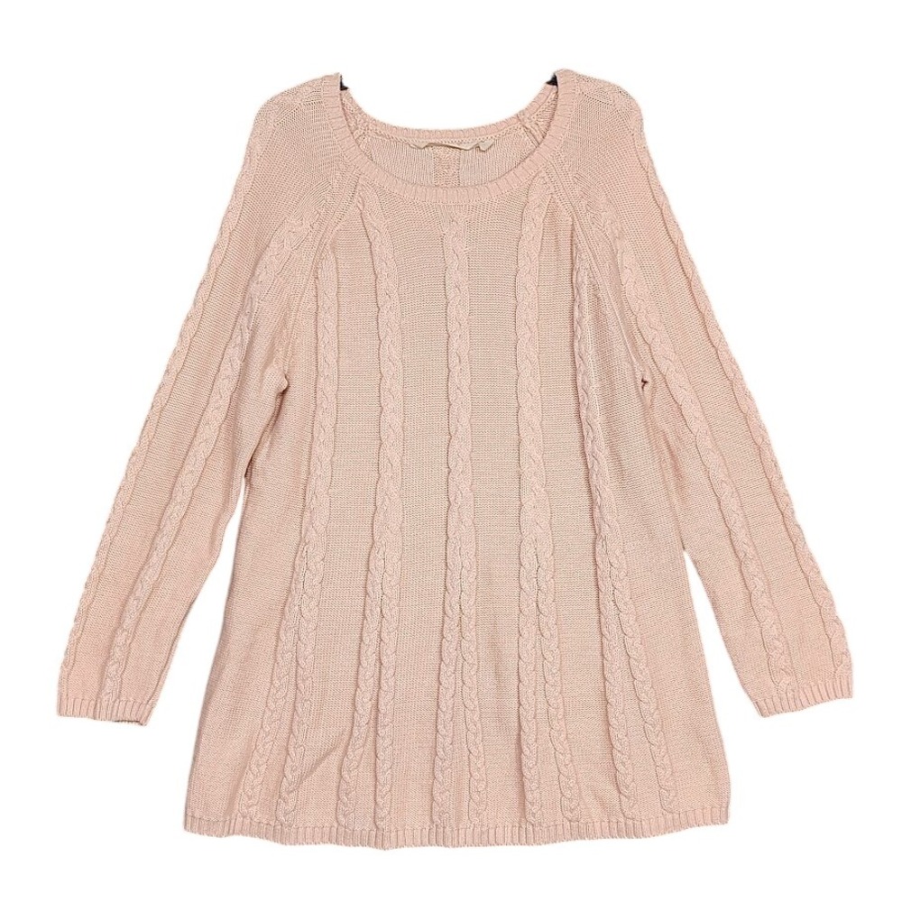 Soft Surroundings Cable‎ Knit Sweater Tunic Long Sleeve XL